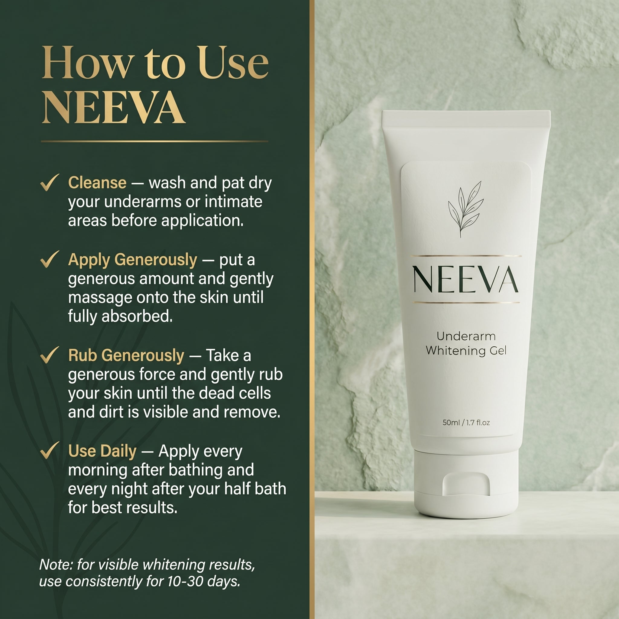 3 pieces Neeva Underarm Whitening Gel